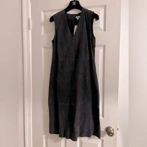 VINCE suede shift dress black size 10 Classic beautiful LBD Gorgeous NWT